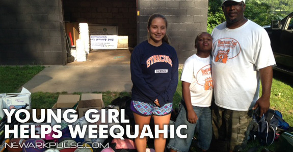 High School Student Collects items for Weequahic Park