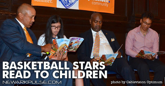 Basketball Stars read to Children at NPL