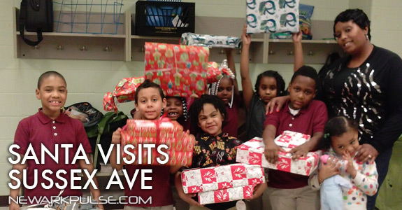 Santa Visits Sussex Avenue Renew School